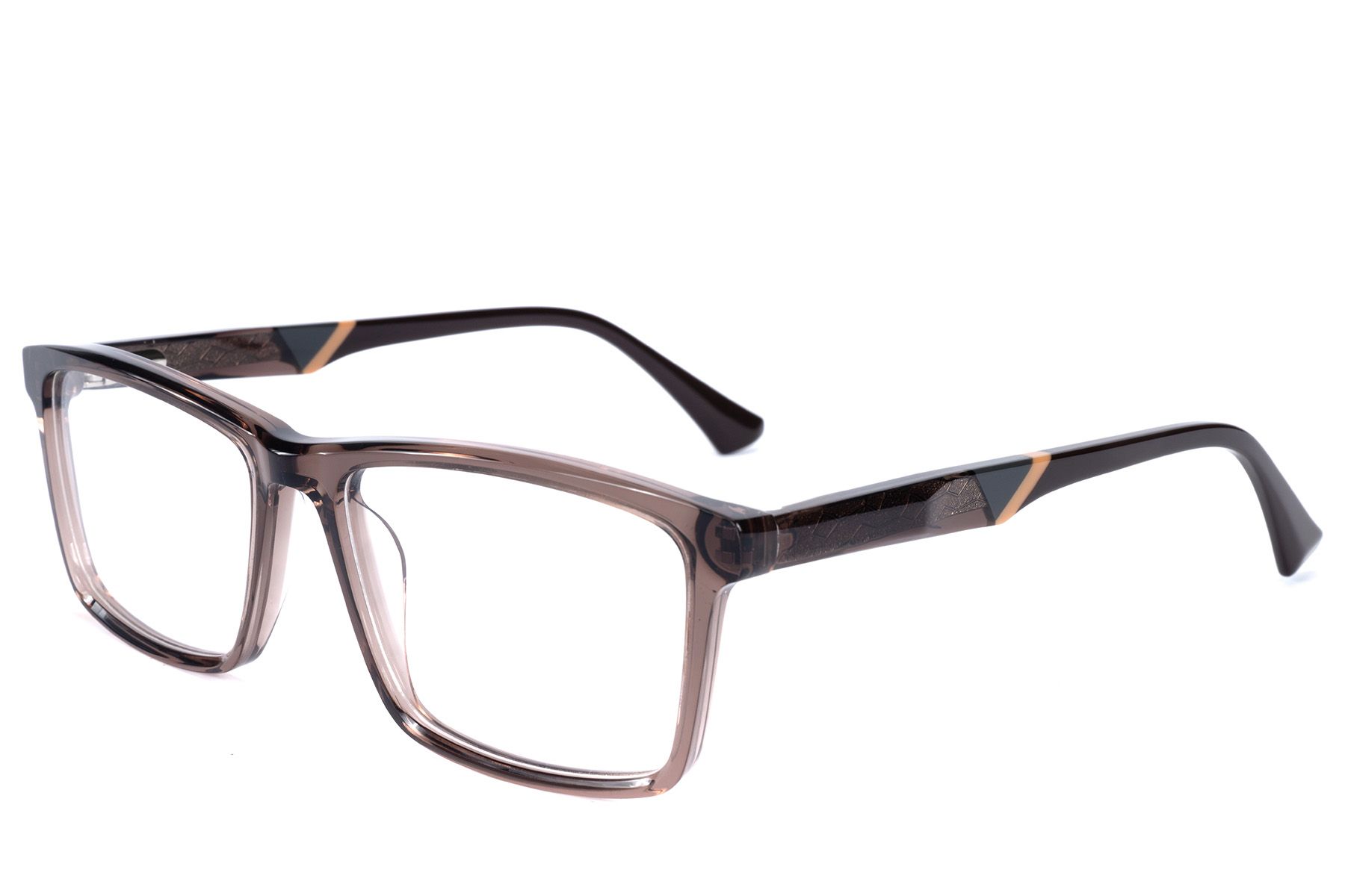 Bicchieri rettangolari in acetato marrone #BS2607-0982