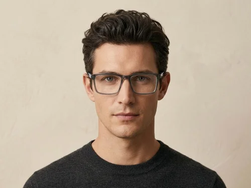 Lunettes rectangulaires en acétate gris #BS2607-0984