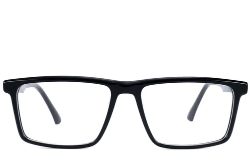 Lunettes rectangulaires en acétate noir #BS2607-0986