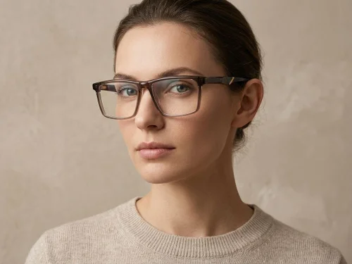 Lunettes rectangulaires en acétate brun #BS2607-0987