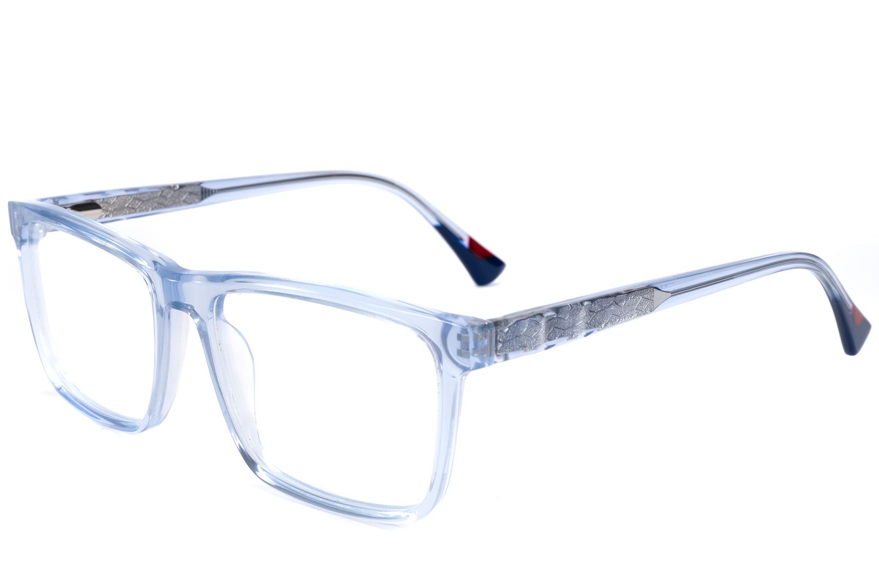 Bicchieri rettangolari in acetato blu #BS2607-0993