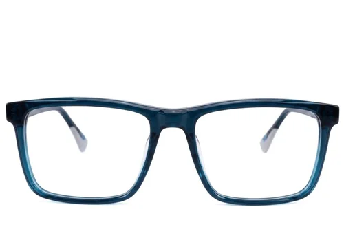 Lunettes rectangulaires en acétate bleu #BS2607-0994