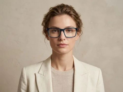 Lunettes rectangulaires en acétate bleu #BS2607-0994