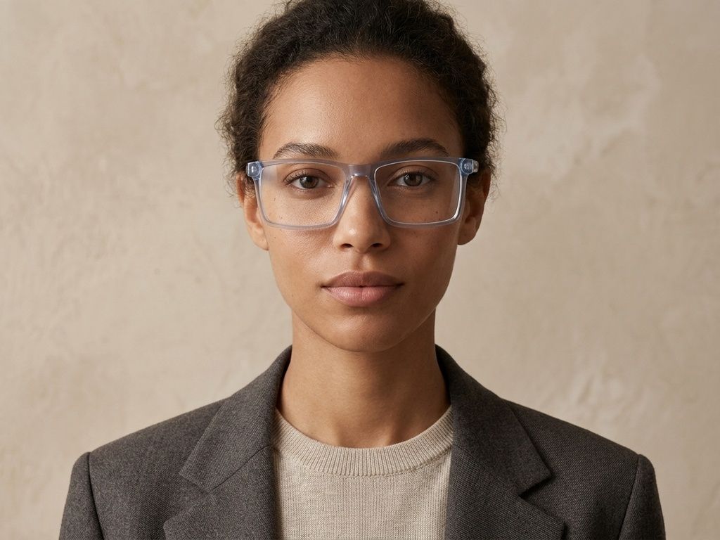 Rectangular Blue Acetate Glasses #BS2607-0998