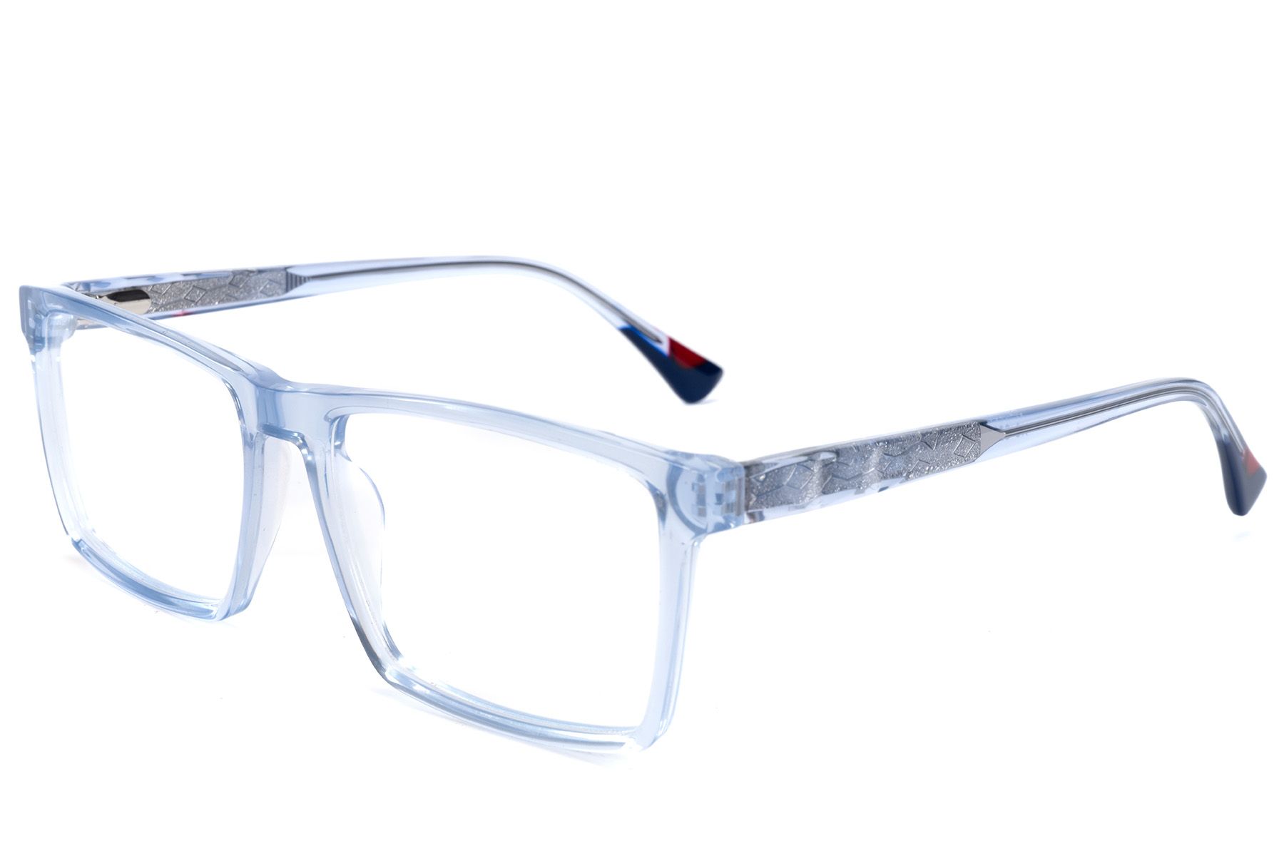 Bicchieri rettangolari in acetato blu #BS2607-0998