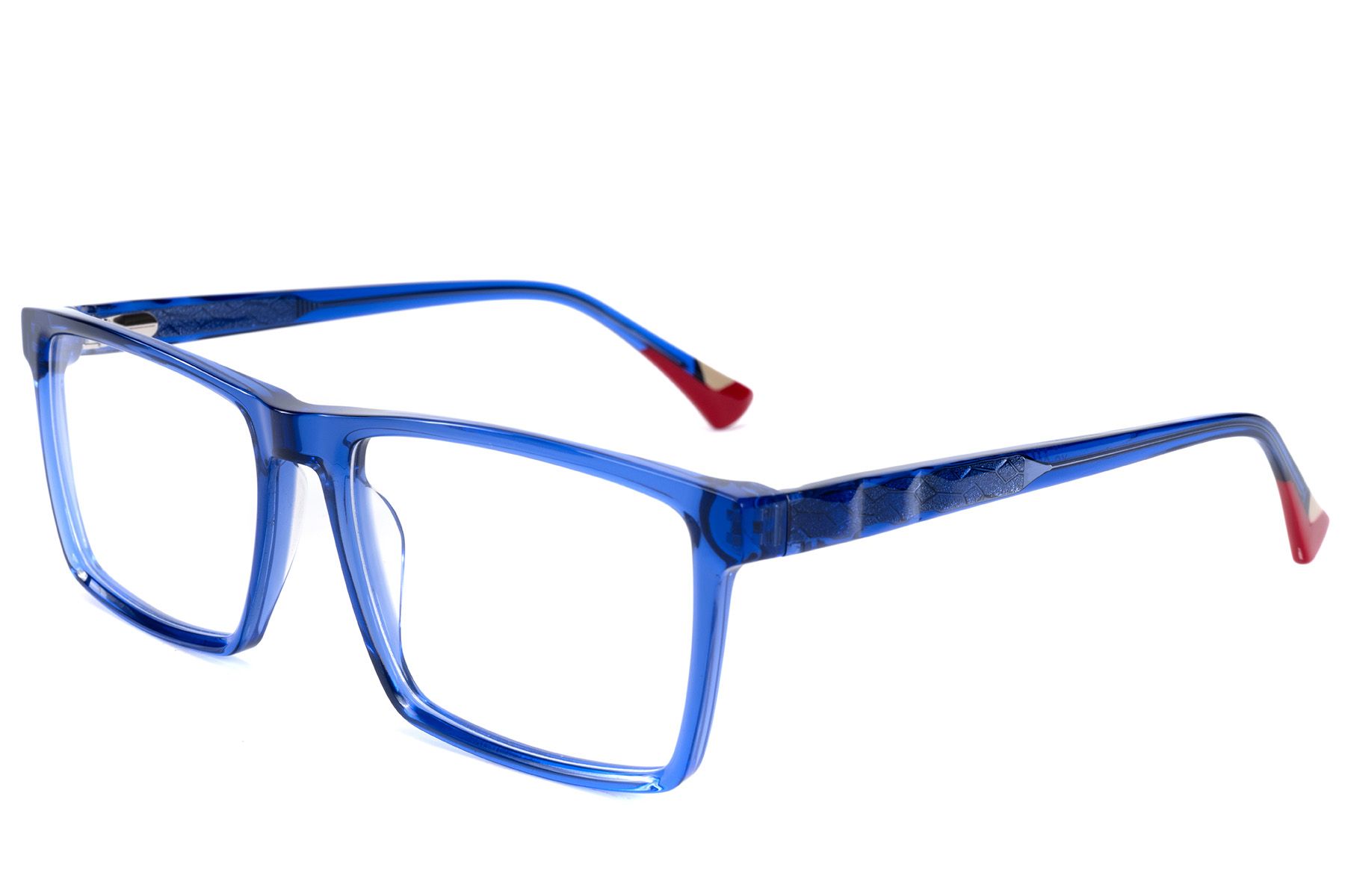 Bicchieri rettangolari in acetato blu #BS2607-1000