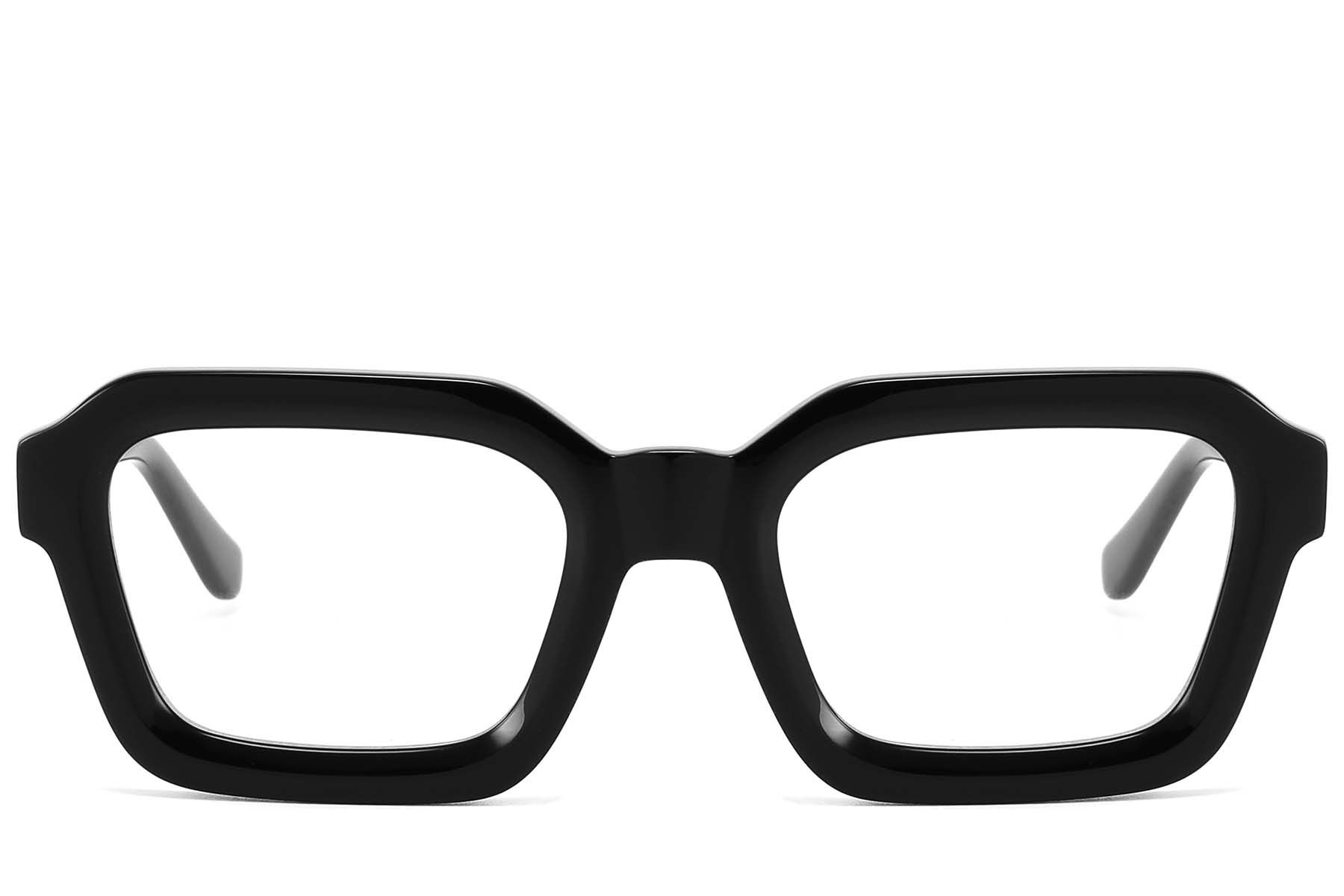 Lunettes rectangulaires en acétate noir #BS2607-1002
