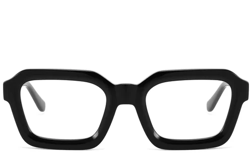 Lunettes rectangulaires en acétate noir #BS2607-1002