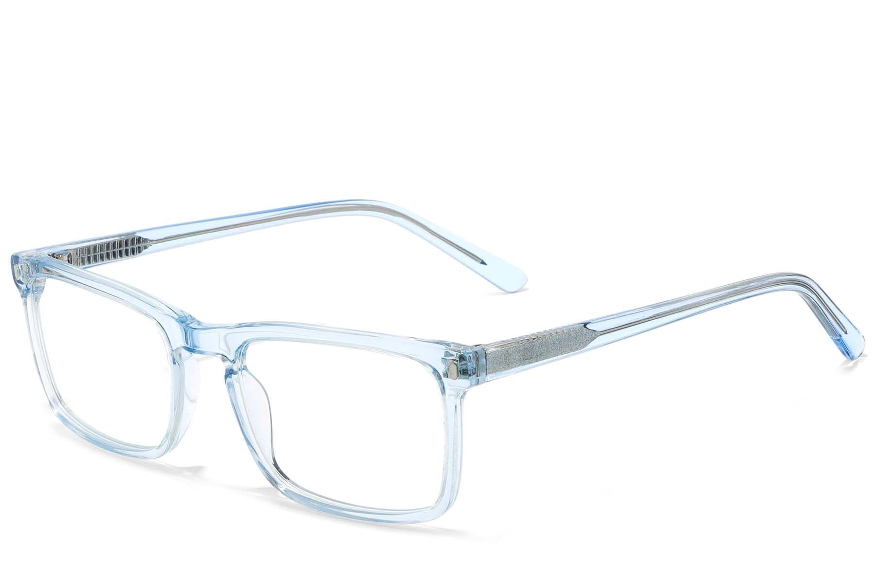 Rectangular Blue Acetate Glasses #BS2607-1005