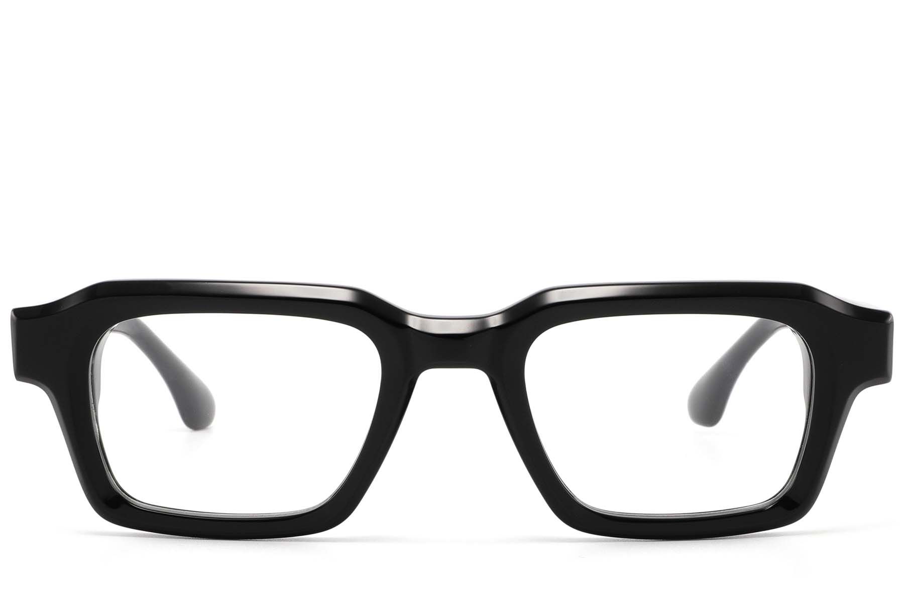 Vasos rectangulares de acetato negro #BS2607-1006