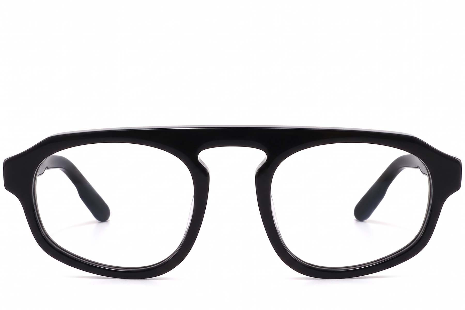 Lunettes aviateur en acétate noir #BS2607-1013
