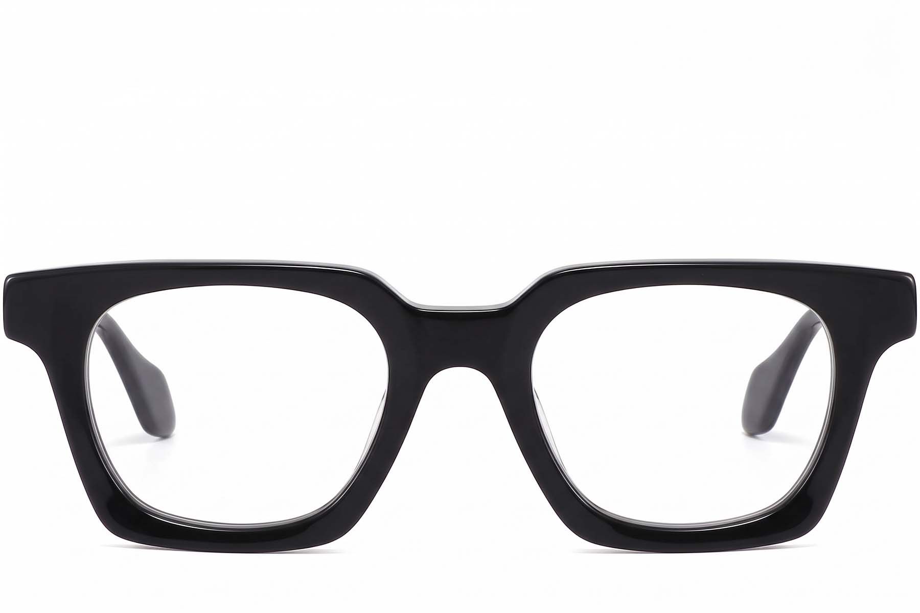 Vasos rectangulares de acetato negro #BS2607-1015