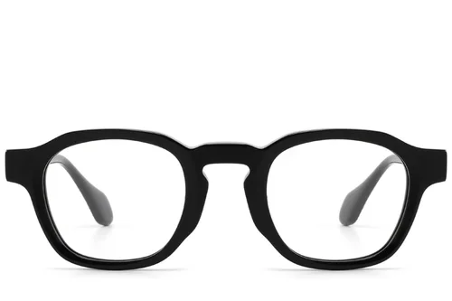 Rectangular Black Acetate Glasses #BS2607-1026