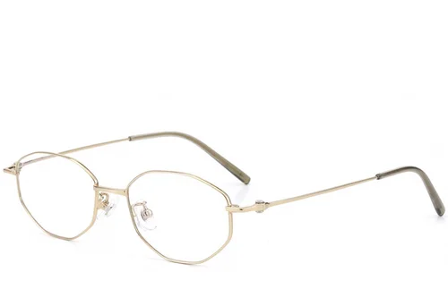 Lunettes géométriques en titane doré #BS423-0268