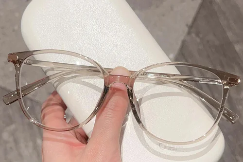 Lunettes ovales marron TR90 #BS423-0275
