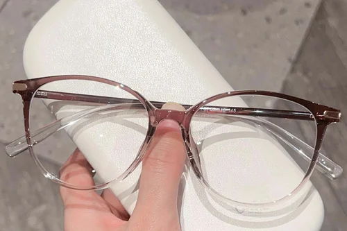 Lunettes ovales marron TR90 #BS423-0277