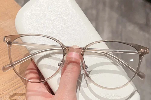 Lunettes ovales marron TR90 #BS423-0282