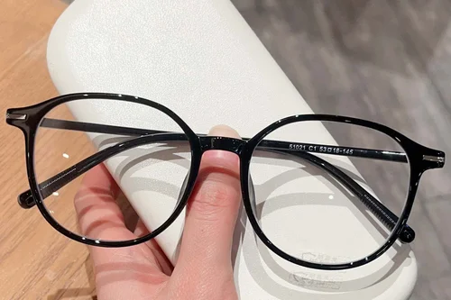 Lunettes ovales noires TR90 #BS423-0284