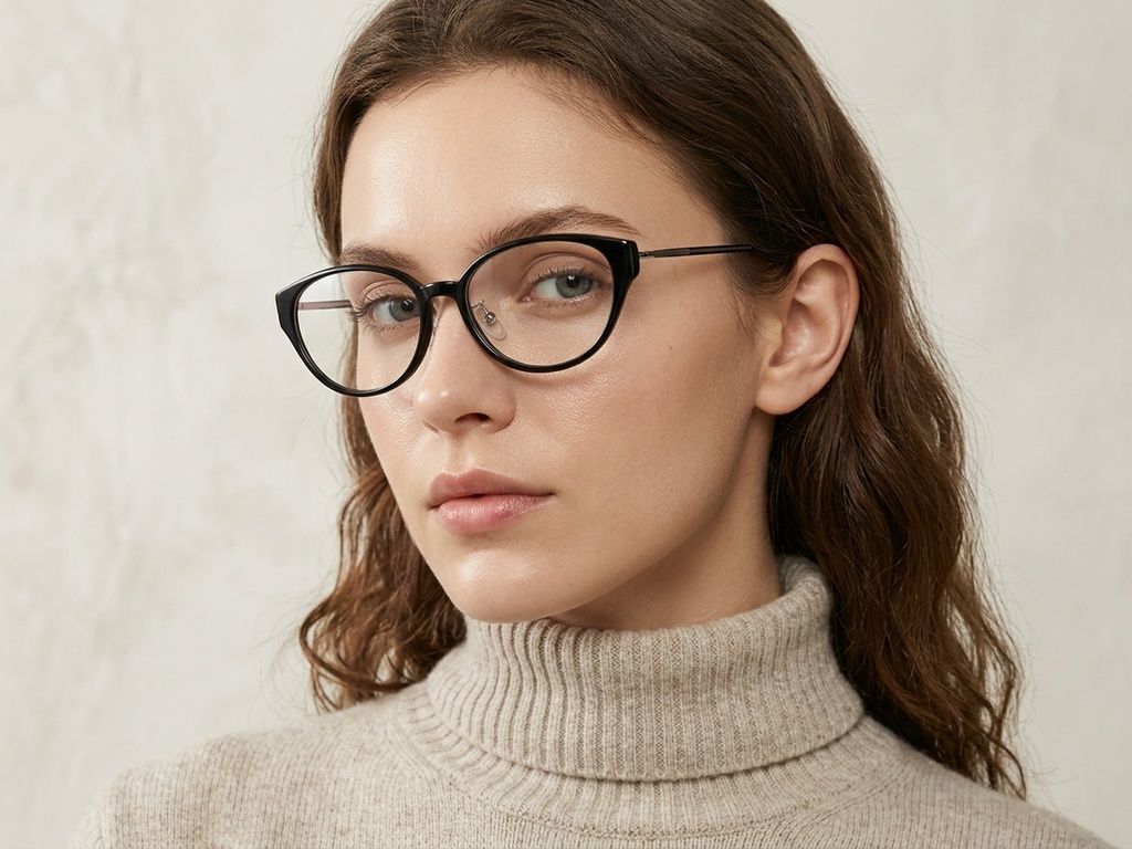 Butterfly Black Acetate Glasses #BS423-0295