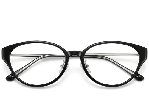 Lunettes papillon en acétate noir #BS423-0295