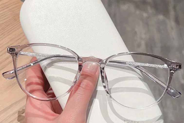 Oval Pink Acetate Glasses #BS423-0301