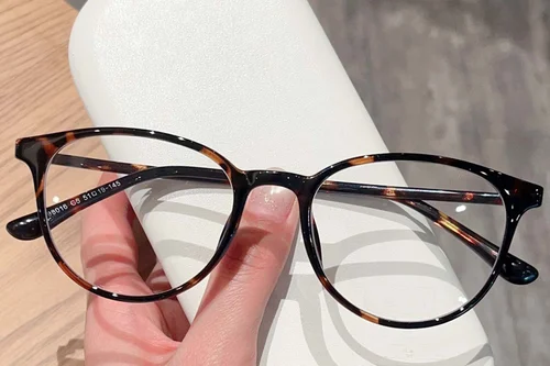 Lunettes ovales en acétate écaille de tortue #BS423-0303
