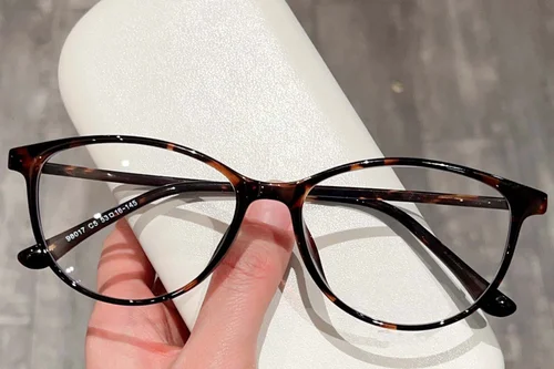 Lunettes ovales en acétate écaille de tortue #BS423-0309