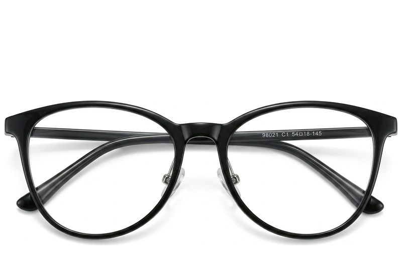 Oval Black Acetate Glasses #BS423-0311