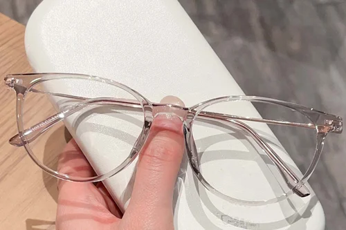 Lunettes ovales roses TR90 #BS423-0331