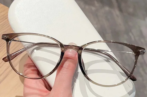Lunettes ovales vertes TR90 #BS423-0334