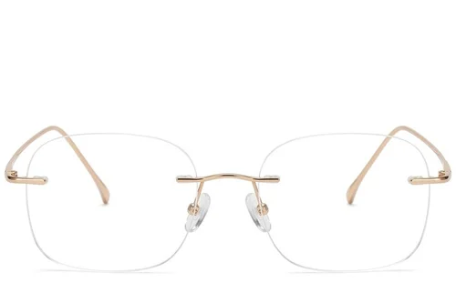 Lunettes invisibles en titane doré #BS423-0338