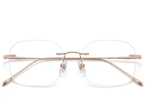 Lunettes invisibles en titane rose #BS423-0339