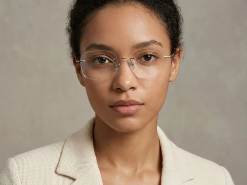 Lunettes invisibles en titane argenté #BS423-0340