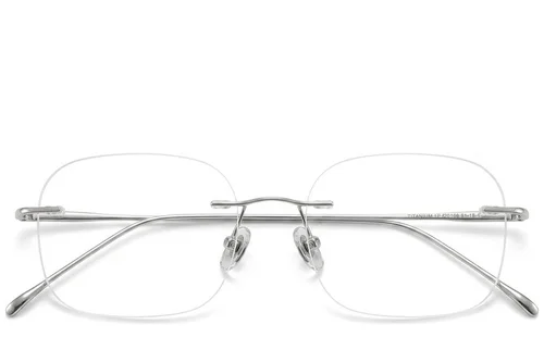 Lunettes invisibles en titane argenté #BS423-0340