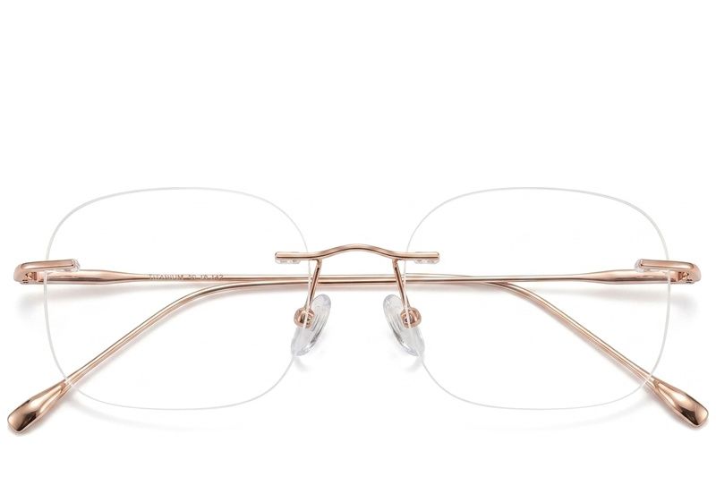 Invisible Pink Titanium Glasses #BS423-0346