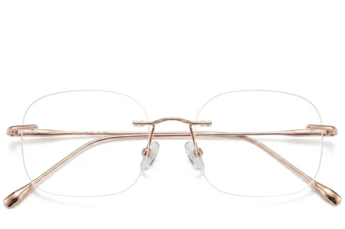 Lunettes invisibles en titane rose #BS423-0346