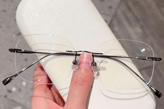 Gafas invisibles de titanio gris #BS423-0347