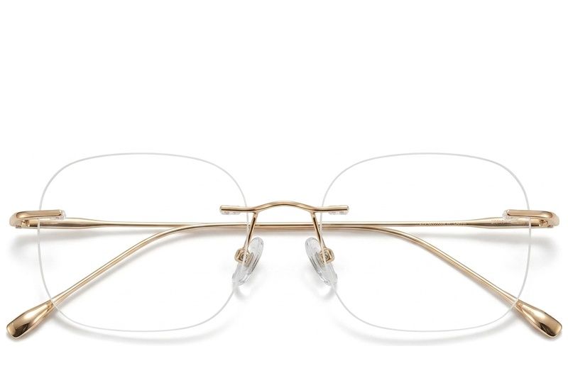 Invisible Golden Titanium Glasses #BS423-0348