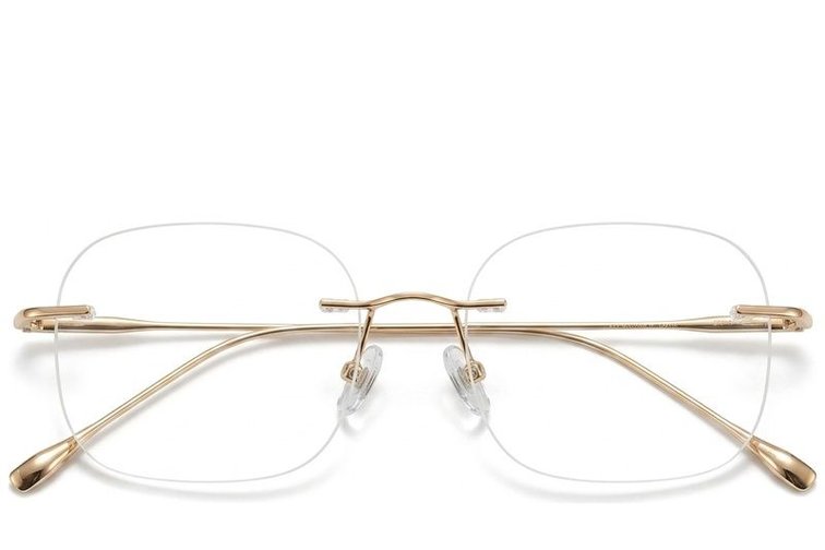 Invisible Golden Titanium Glasses #BS423-0348