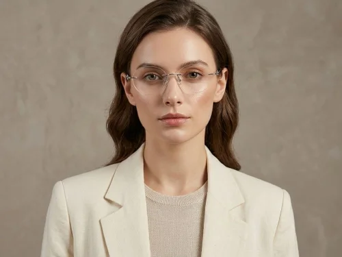 Lunettes invisibles en titane argenté #BS423-0349
