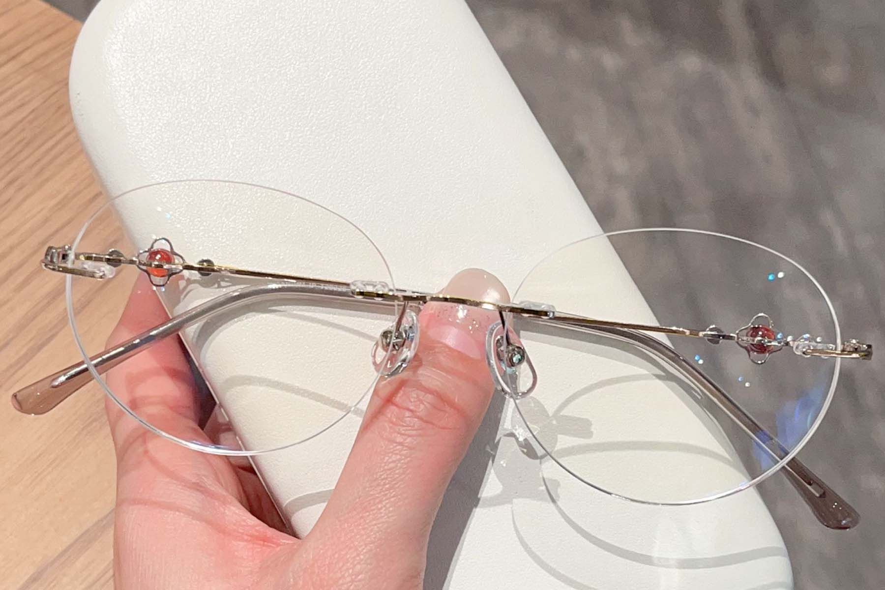 Invisible Golden Titanium Glasses #BS423-0351