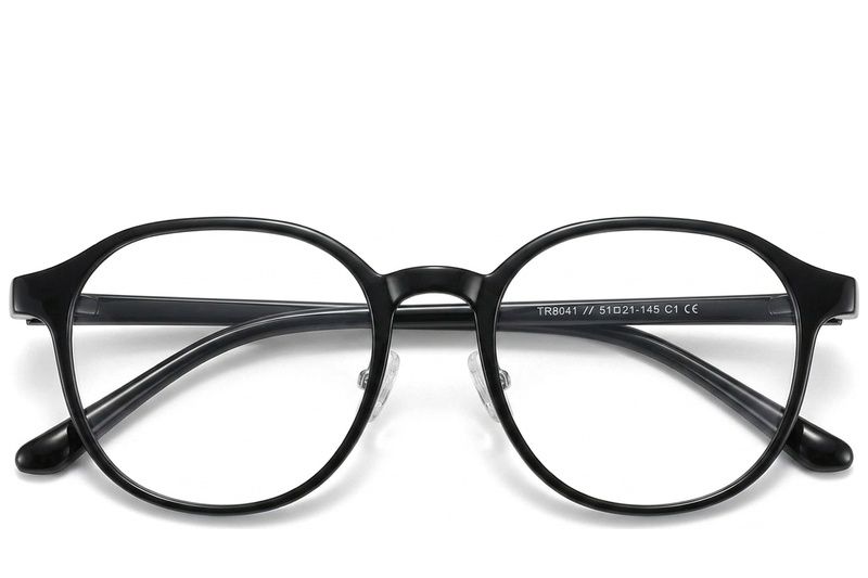 Oval Black TR90 Glasses #BS423-0356