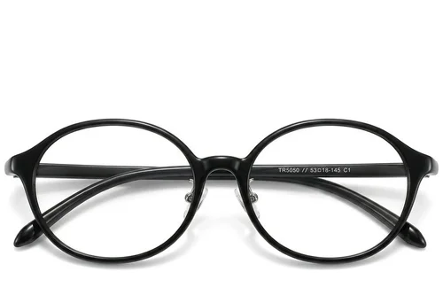 Lunettes ovales noires TR90 #BS423-0362