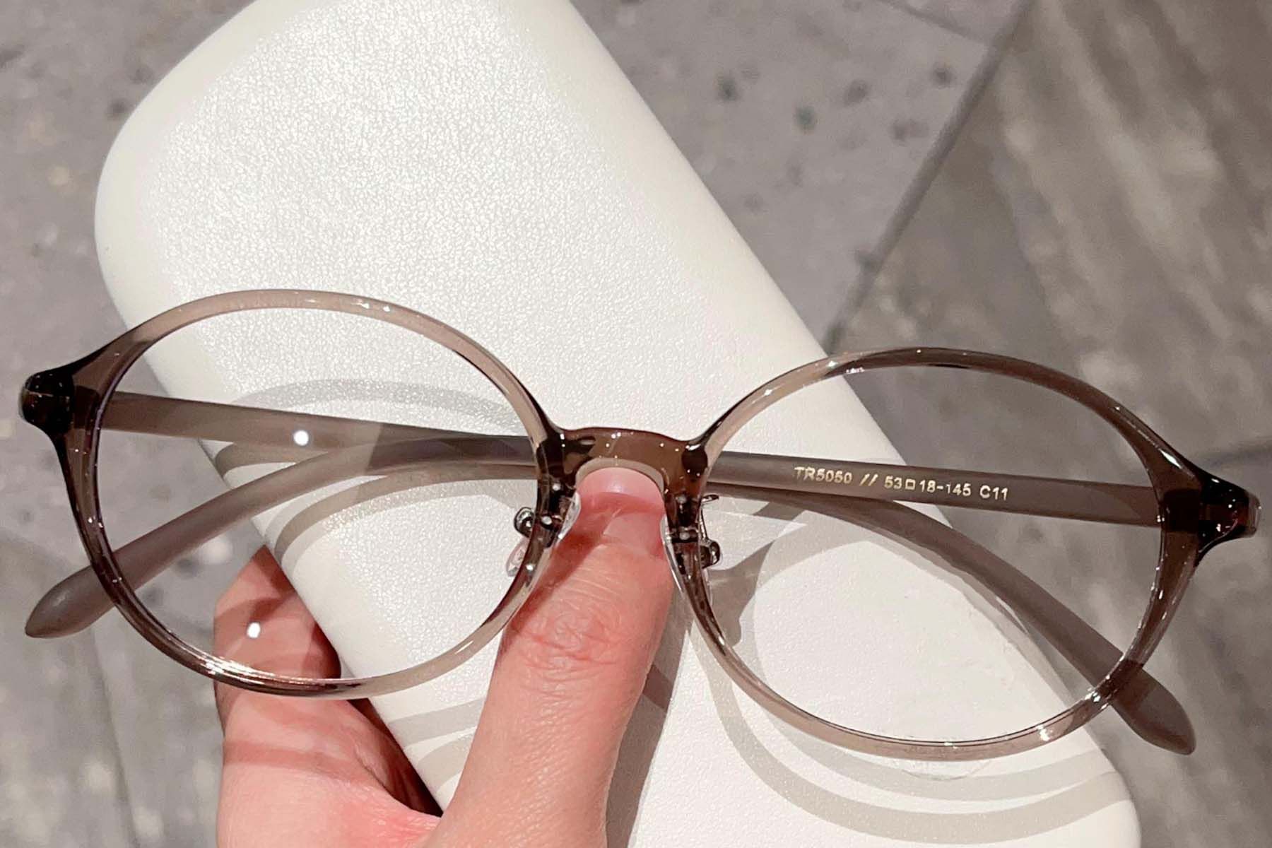 Gafas ovaladas marrones TR90 #BS423-0364