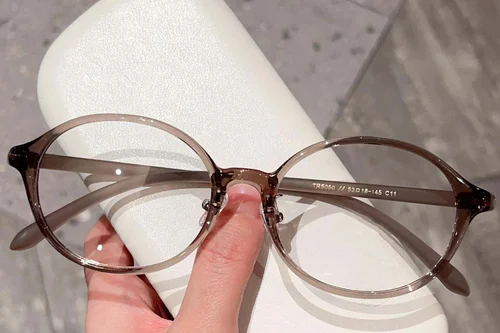 Lunettes ovales marron TR90 #BS423-0364