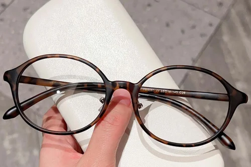 Lunettes ovales écaille de tortue TR90 #BS423-0365