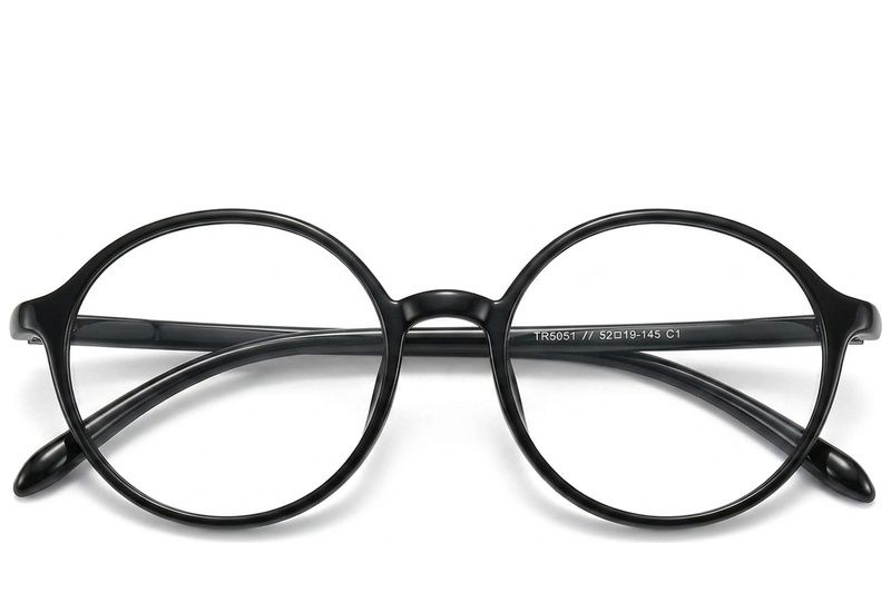 Round Black TR90 Glasses #BS423-0368