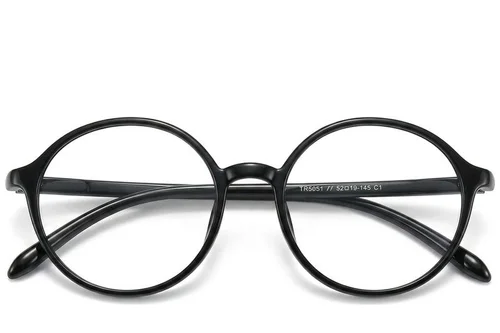 Lunettes rondes noires TR90 #BS423-0368
