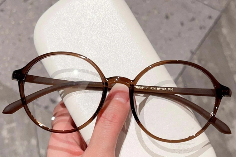 Round Brown TR90 Glasses #BS423-0370