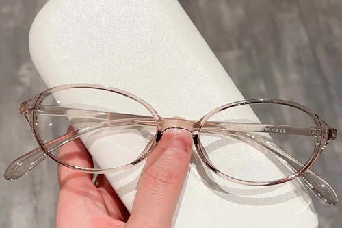 Lunettes ovales marron TR90 #BS423-0375